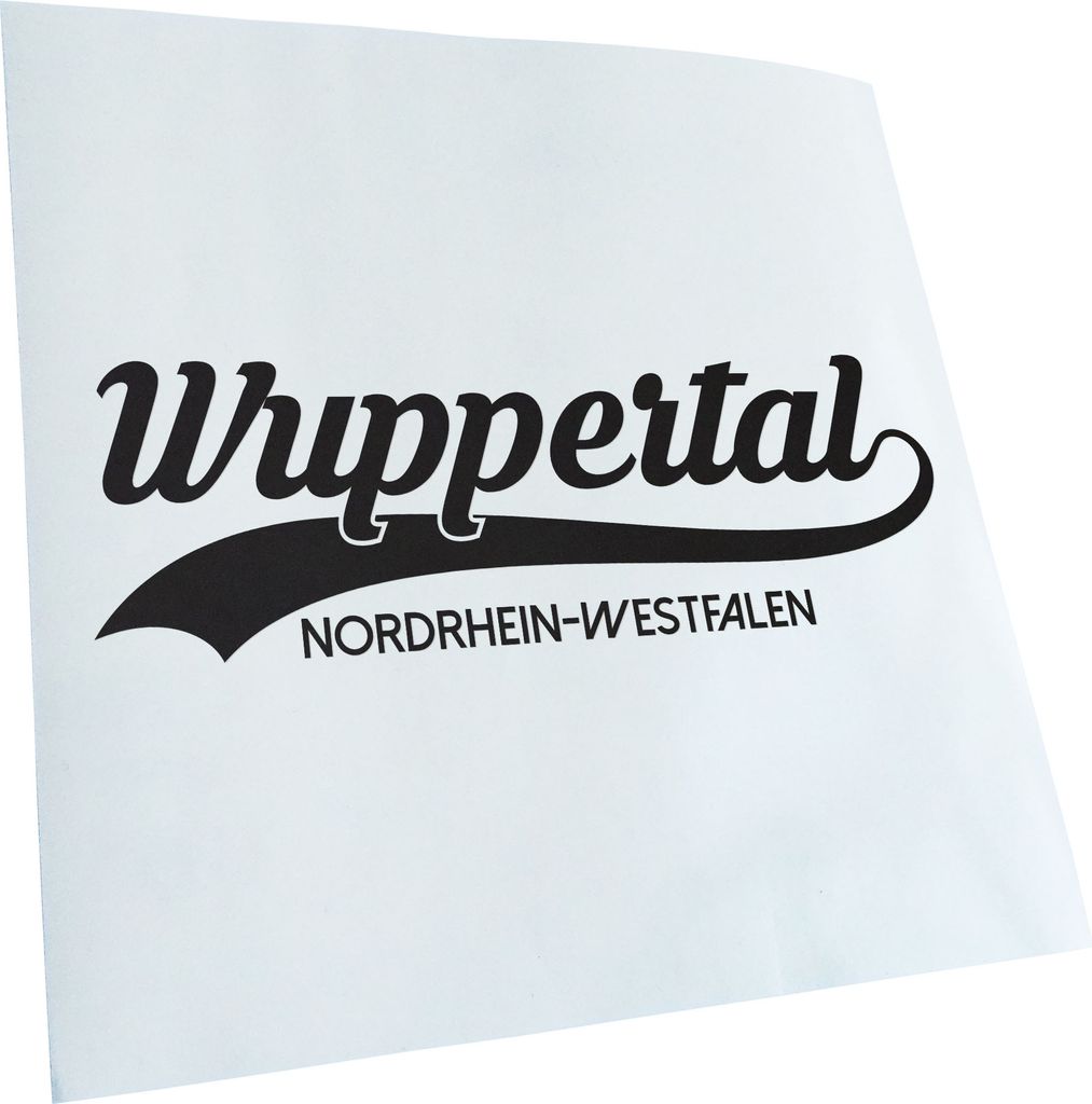 Kiwistar - Autoaufkleber - Wuppertal Nordrhein-Westfalen - Mattschwarz - 60x20cm - Aufkleber für Auto, Laptop, Fahrrad, LKW, Motorrad mehrfarbig J...