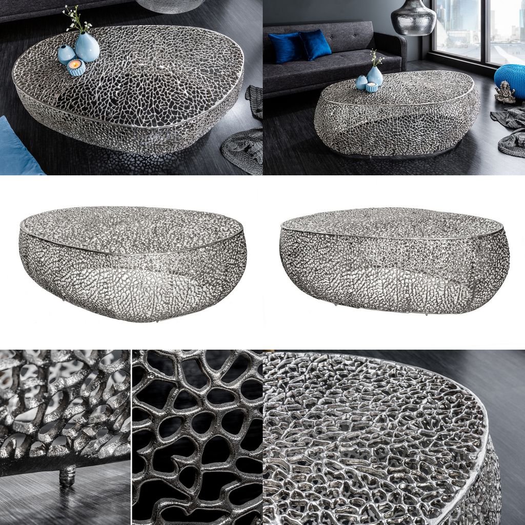 cagü: Couchtisch [NUBE] Silber aus Aluminium im Produktbild 6