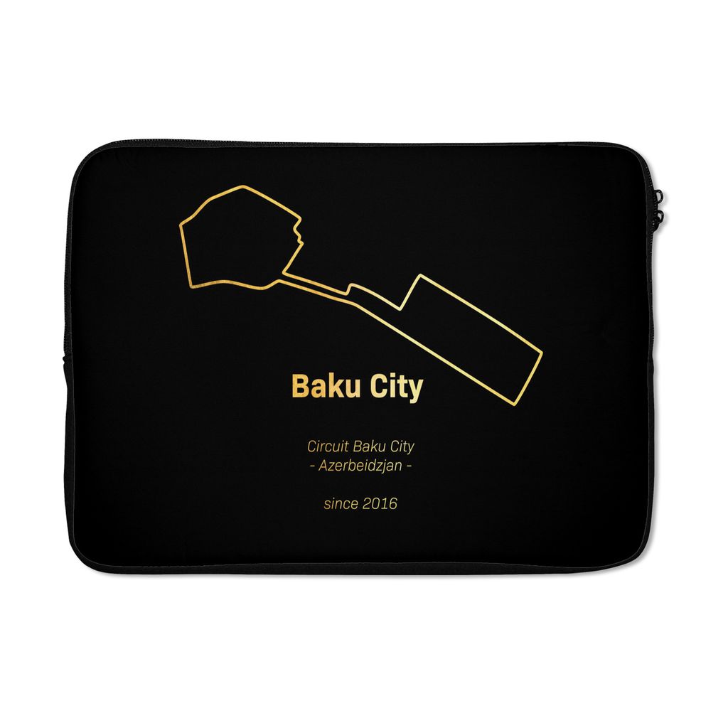 MuchoWow Laptop Hülle 13 Zoll Baku - Formel 1 - Rennstrecke Laptoptasche - Laptophülle - Sleeve - Rundumschutz