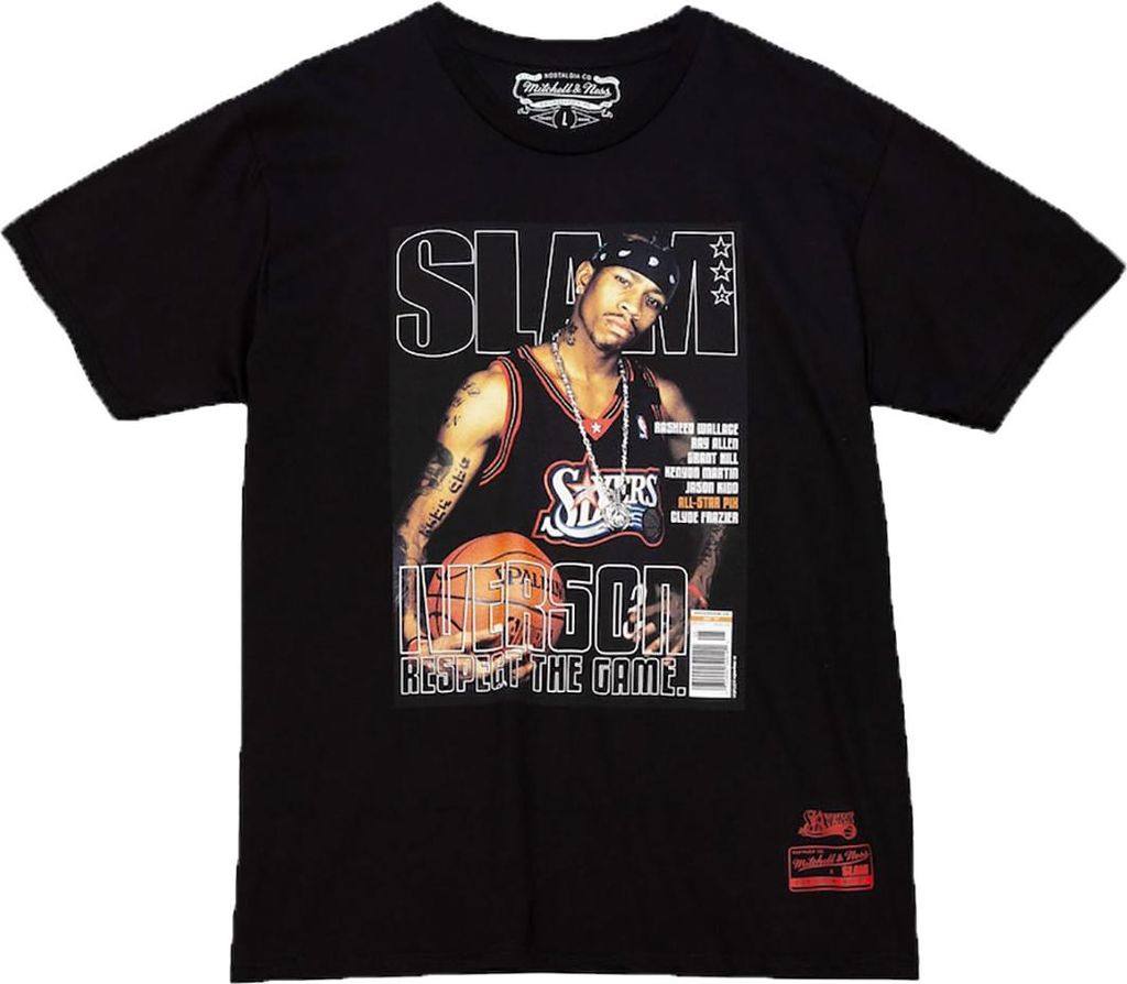 Mitchell & Ness Herren T-Shirt Philly 76ers Slam Cov.Iverson black L