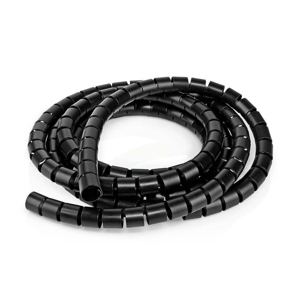 Nedis Kabelmanagement - Spiralhülse - 1 Stück - max. Kabeldicke: 16 mm - PE - Schwarz