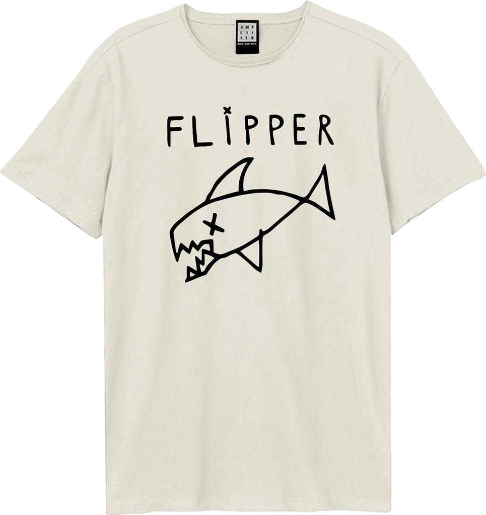 Amplified - T-Shirt für Herren/Damen Uni, Logo GD4146 (M) (Altweiß)