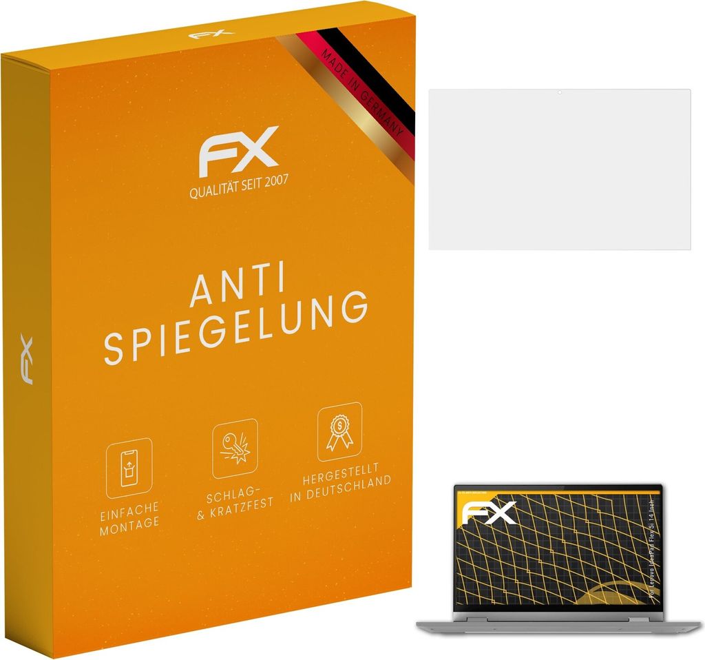 atFoliX FX-Antireflex 2x Schutzfolie kompatibel mit Lenovo Idea Pad Flex 5i (14 Inch) Displayfolie