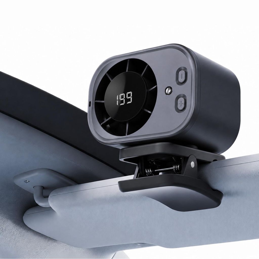 Clip-on Auto Klimaanlage – Tragbarer Autoventilator – 360° Produktbild 