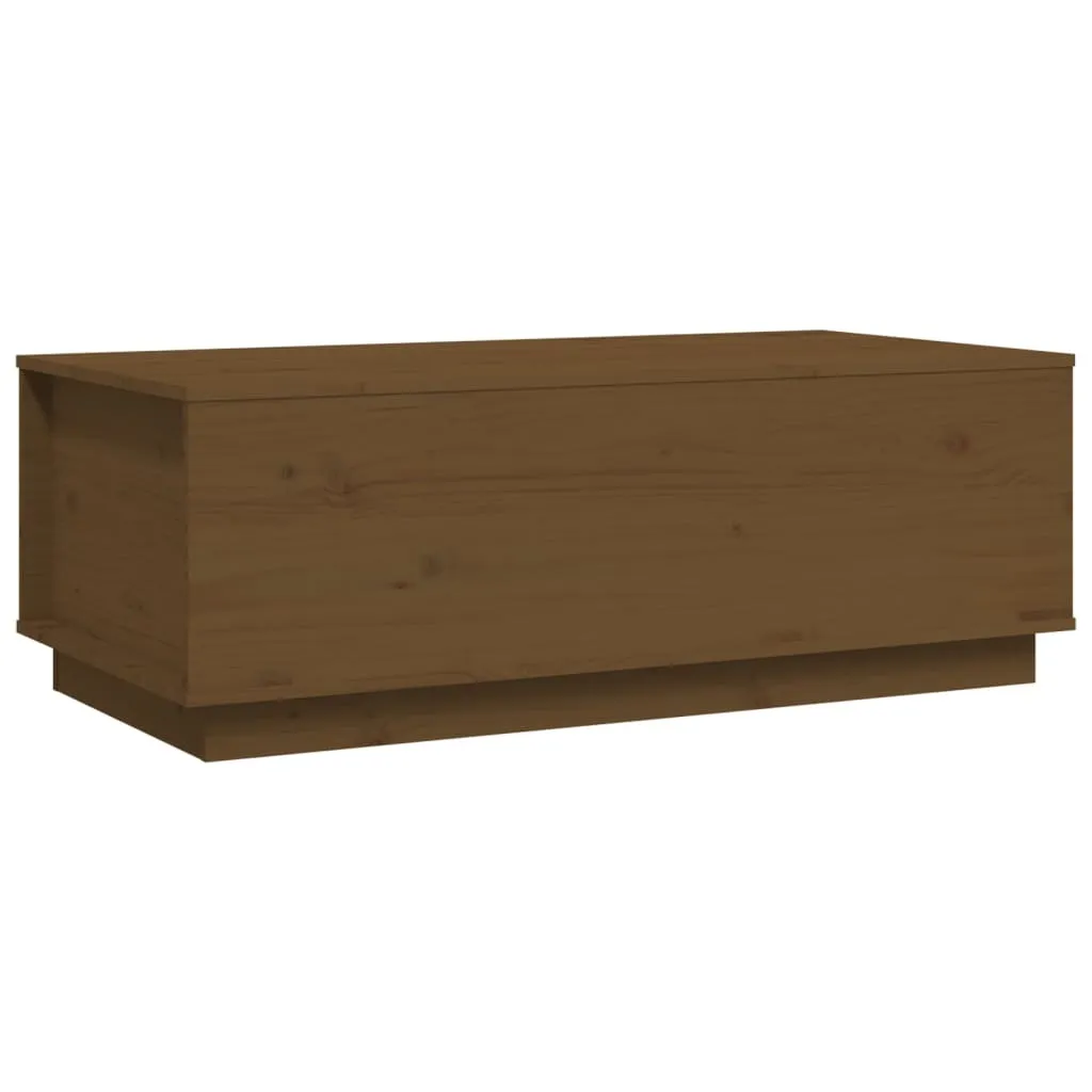 SYFAX™ Tavolino da Salotto Ambra 100x50x35 cm in Legno Massello di Pino