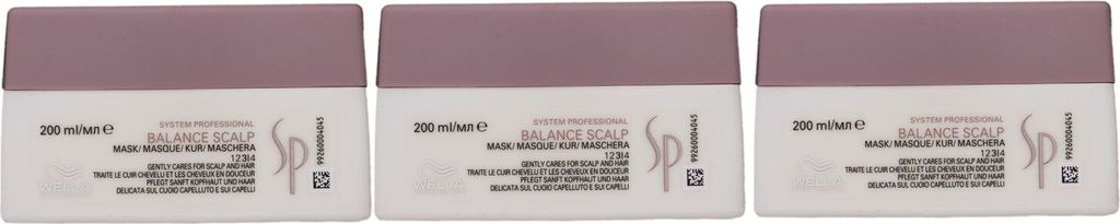 Wella SP Balance Scalp Mask 3 x 200 ml Haarkur für Produktbild 