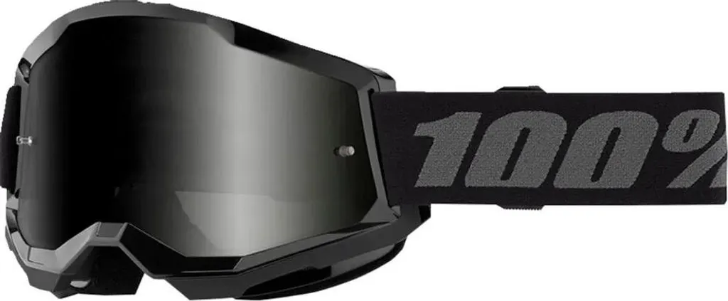 100percent Strata 2 Sand Occhiali Offroad Nero Dark Smoke Nero Dark Smoke