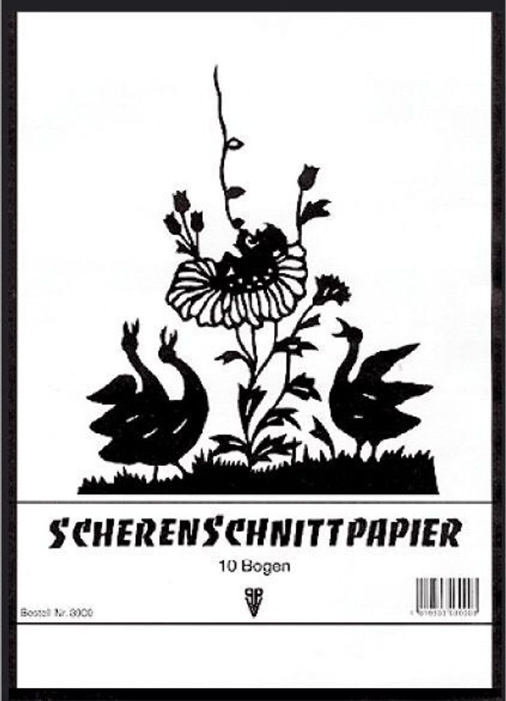 Scherenschnittpapier - Heft A3, 10 Blatt, schwarz, 1 St. Produktbild 
