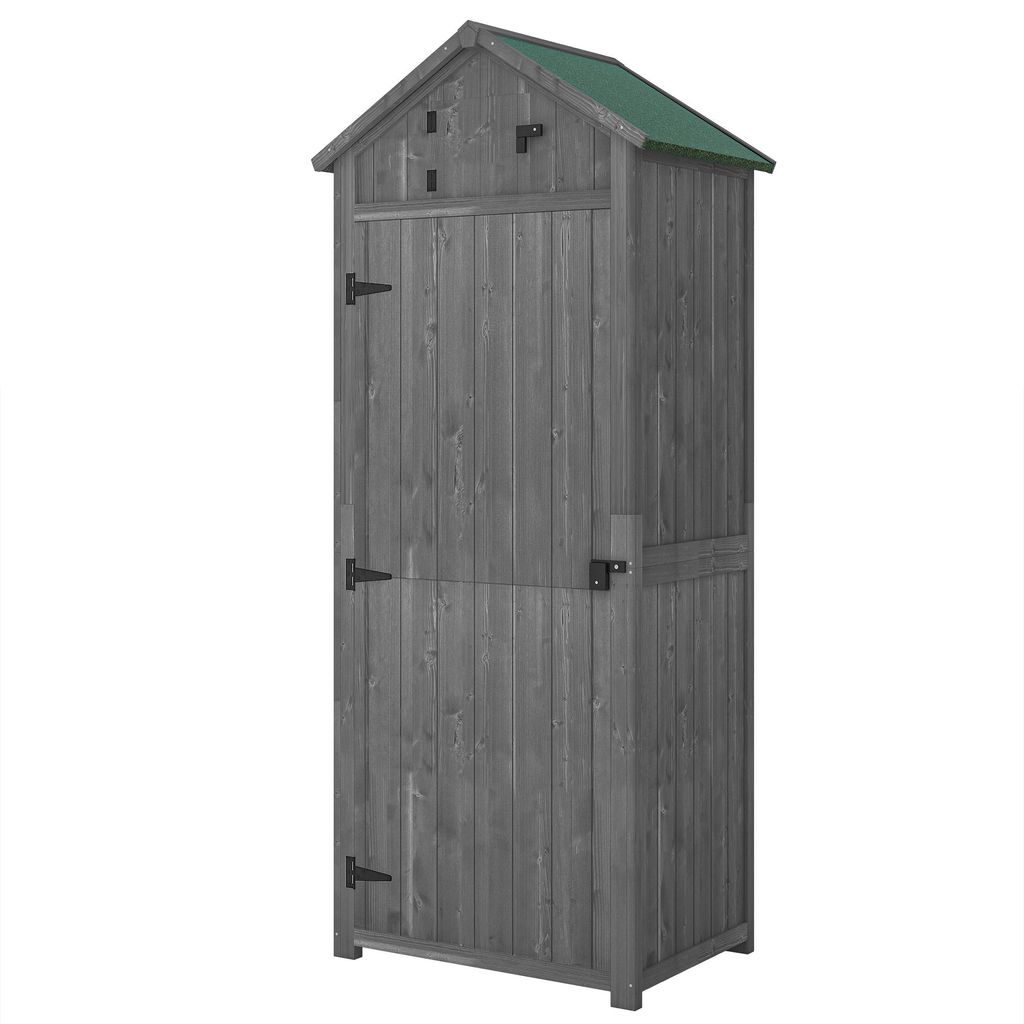 Outsunny tuinkast, tuinhuisje met legplanken, asfalt dak, Productafbeelding 