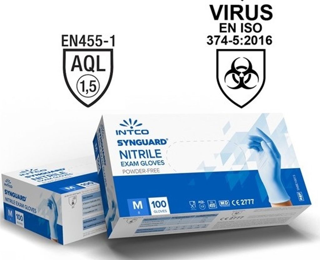 INTCO Synguard Nitrile Exam Gloves Powder Free VPE: 100 Produktbild 22