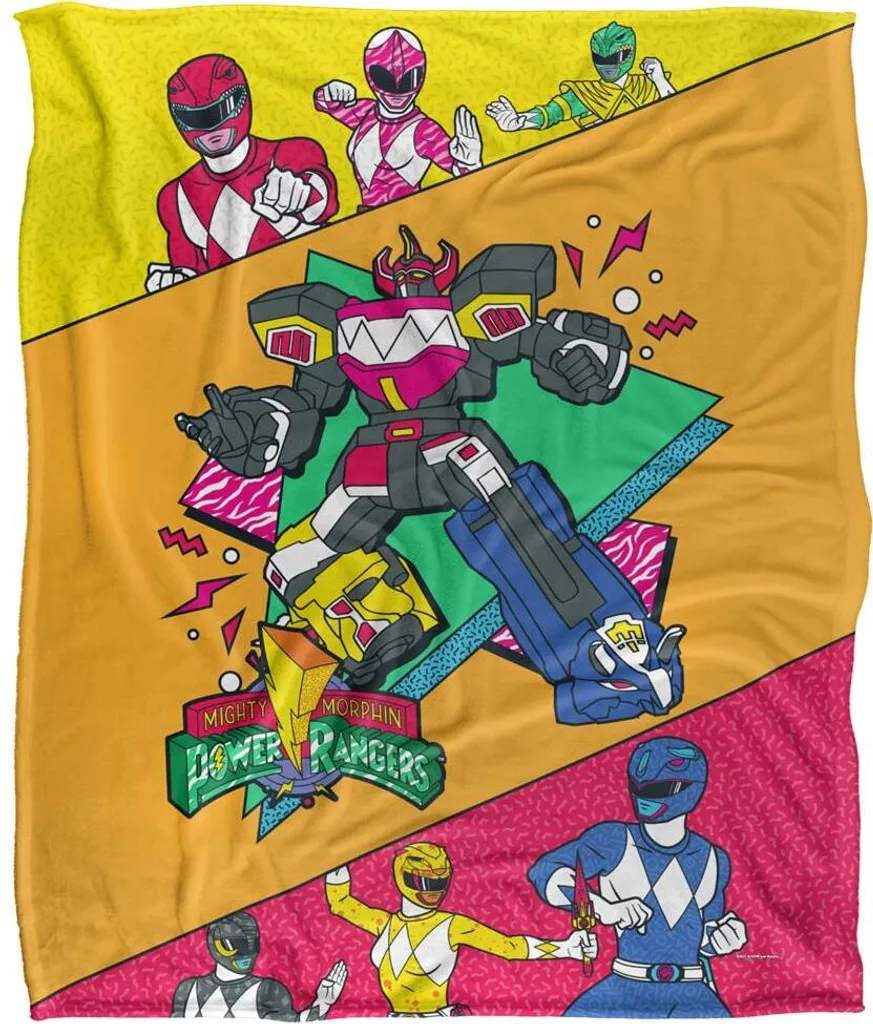 Plaid Power Rangers pour Enfant - Couverture TV19047 idéale pour le Canapé