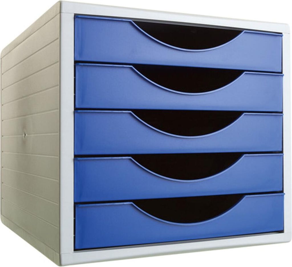 Archivo 2000 ArchivoTec Serie 4000, Blau, Grau, A4, A4, 5 Schublade(n), 323 x 234 x 38 mm, 340 mm