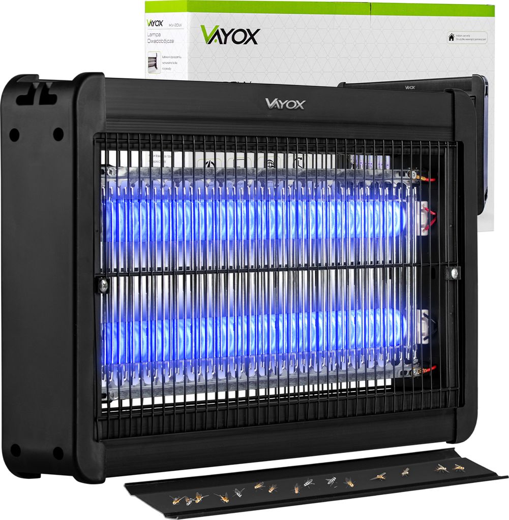 Insekticidní lampa Vayox IKV-20W | 4500V | 100m2 | Černá Obrázek produktu 
