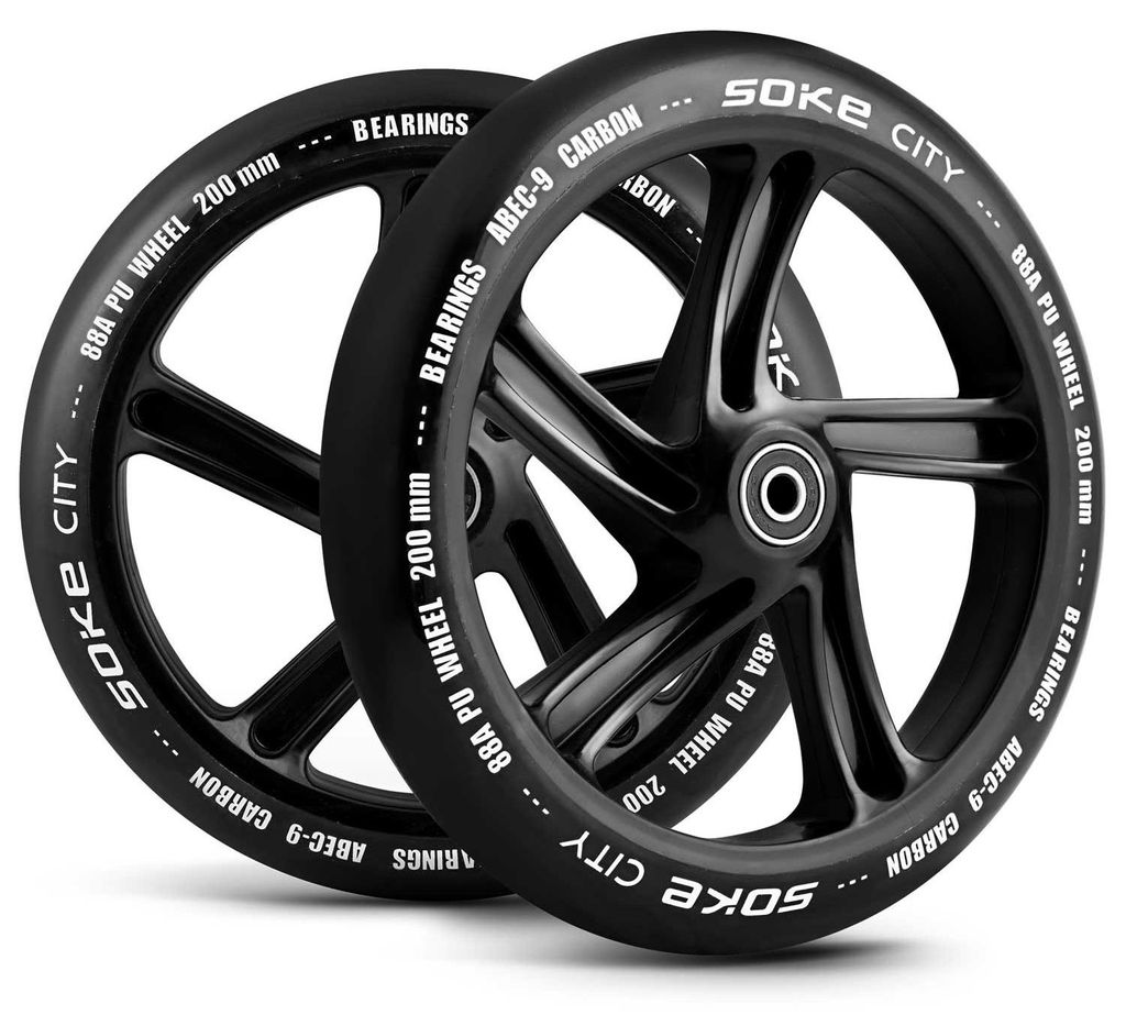 SOKE City Scooter Räder 200 mm schwarz 2 Stück Produktbild 