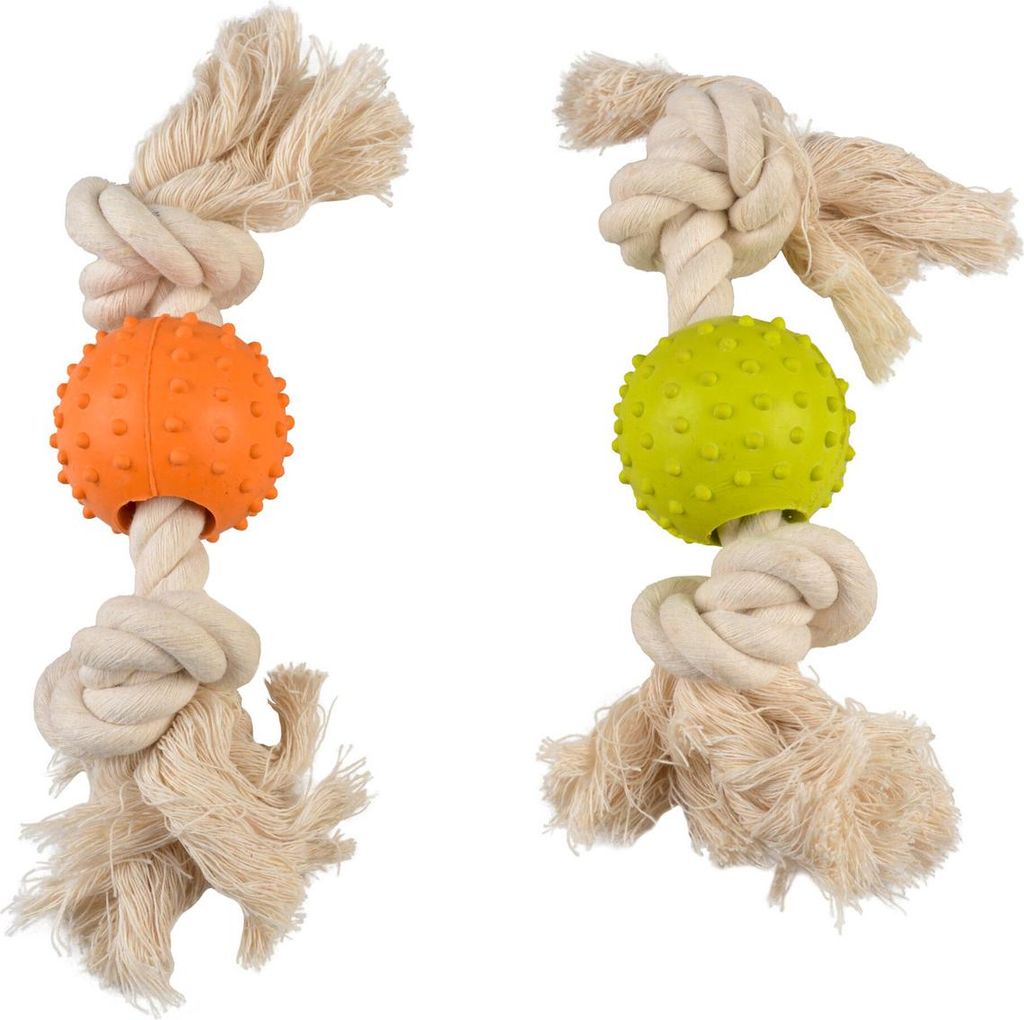 Duvo+ Hundespielzeug Eco Gummiball Bambus/Reis + Baumwolle