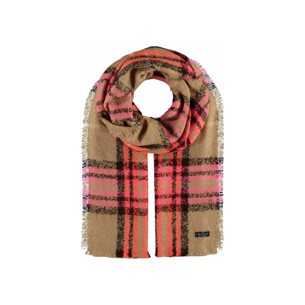 FRAAS sciarpa Cashmink® stole with FRAAS pattern Camel beige multicolore