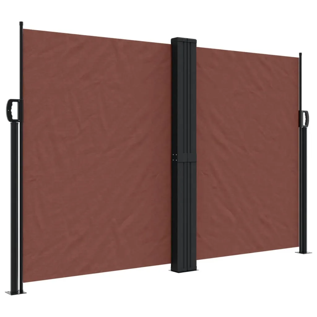 vidaXL Tenda Laterale 160x1000 cm Marrone | Struttura in Acciaio