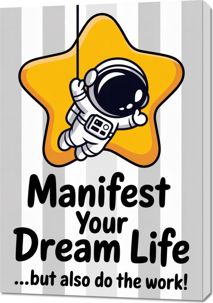 Bild 70x100cm Motivationsaffirmation Retro Vintage Für das Wohnzimmer Manifest
