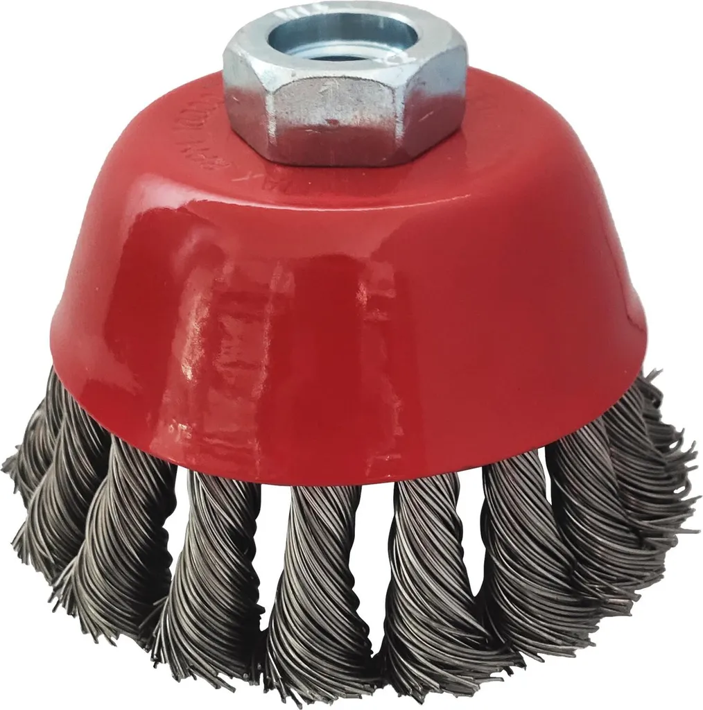 KS Tools Spazzola a tazza in acciaio inox 0,5 mm, ø 90 mm, 340.0027