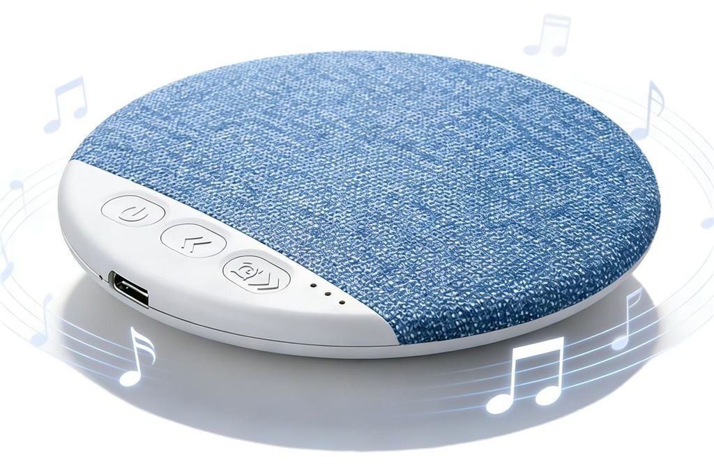 Bluetooth kissenlautsprecher zum Schlafen, Unter-Kopfkissen-Lautsprecher mit beruhigendem weissem Rauschen und Hi-Fi-Klang, Tragbarer Kissen-Lautsp...