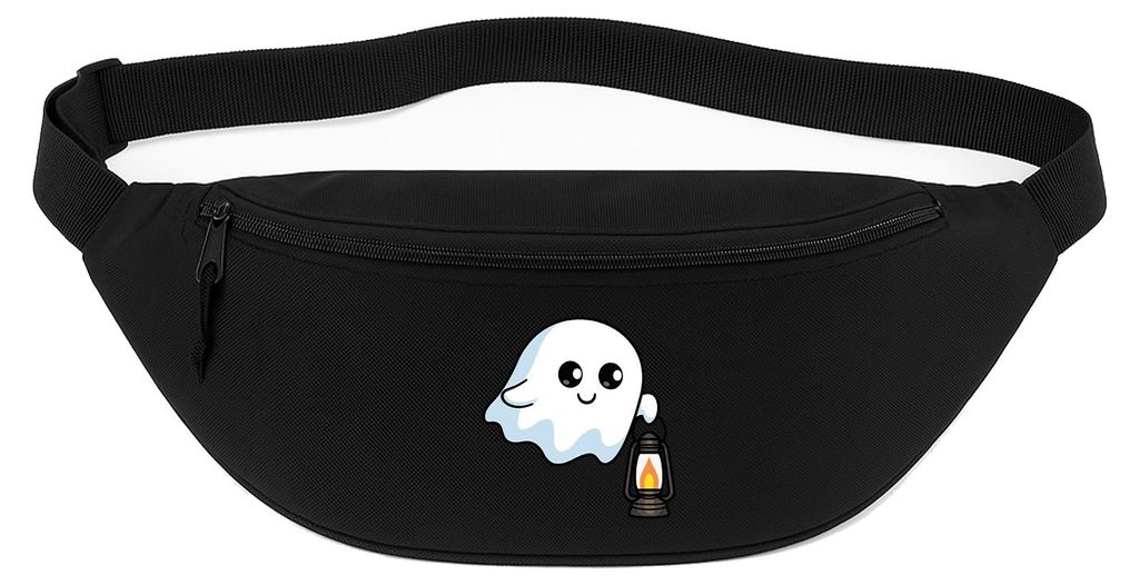 Huuraa Bauchtasche Geist Comic 2,5 Liter Black Polyester Crossbody Bag Geschenkidee