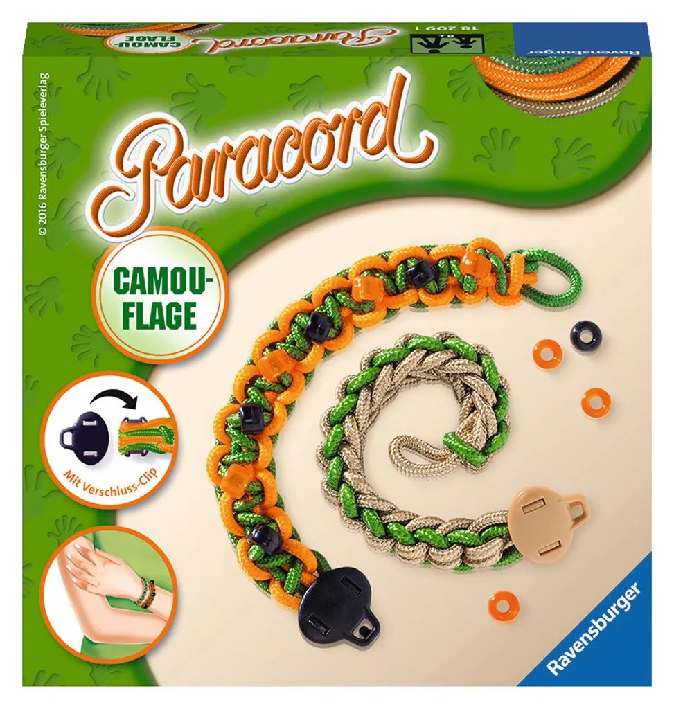 Kit Paracord Camouflage Ravensburger pour tresser des bijoux tendance