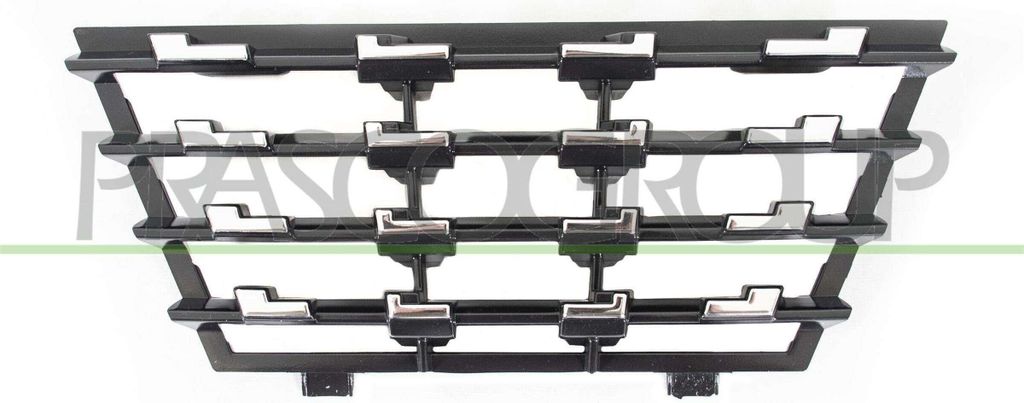 PRASCO PG3301225 Kühlergrill Frontgrill passend für PEUGEOT 208 II Schrägheck (UB, UP, UW, UJ) Schwarz