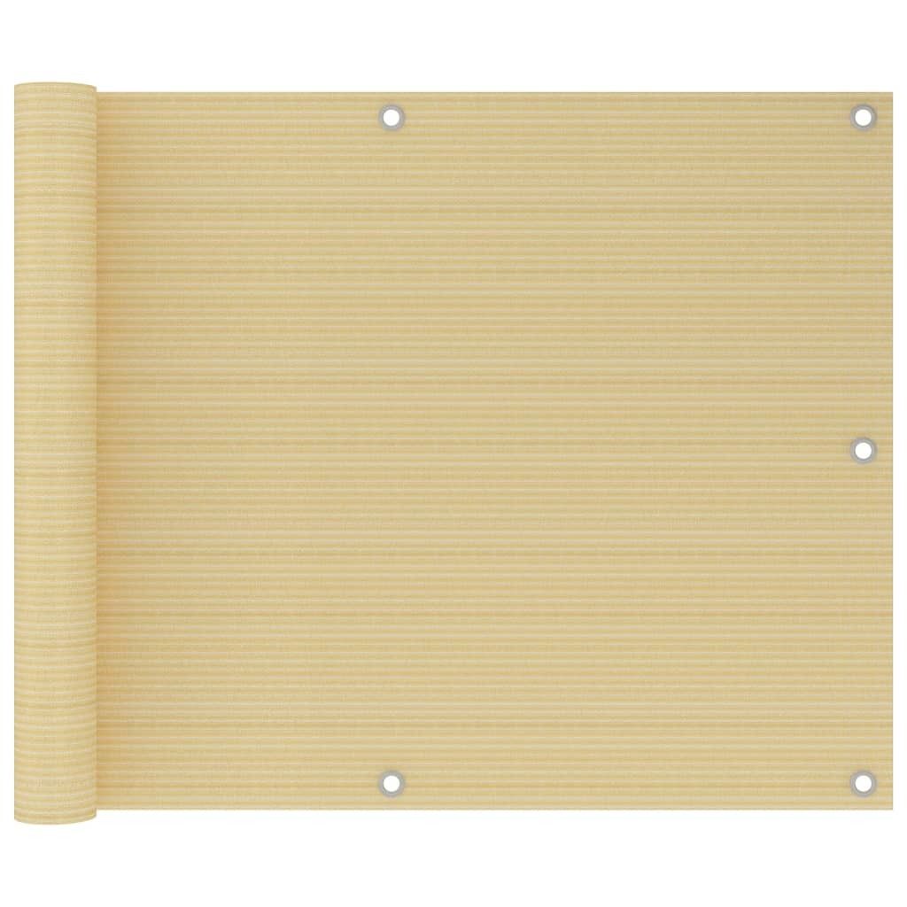 Eleganten-Stil Balkon-Sichtschutz Beige 75x600 cm HDPE ,Sonnenschirme CHY12584