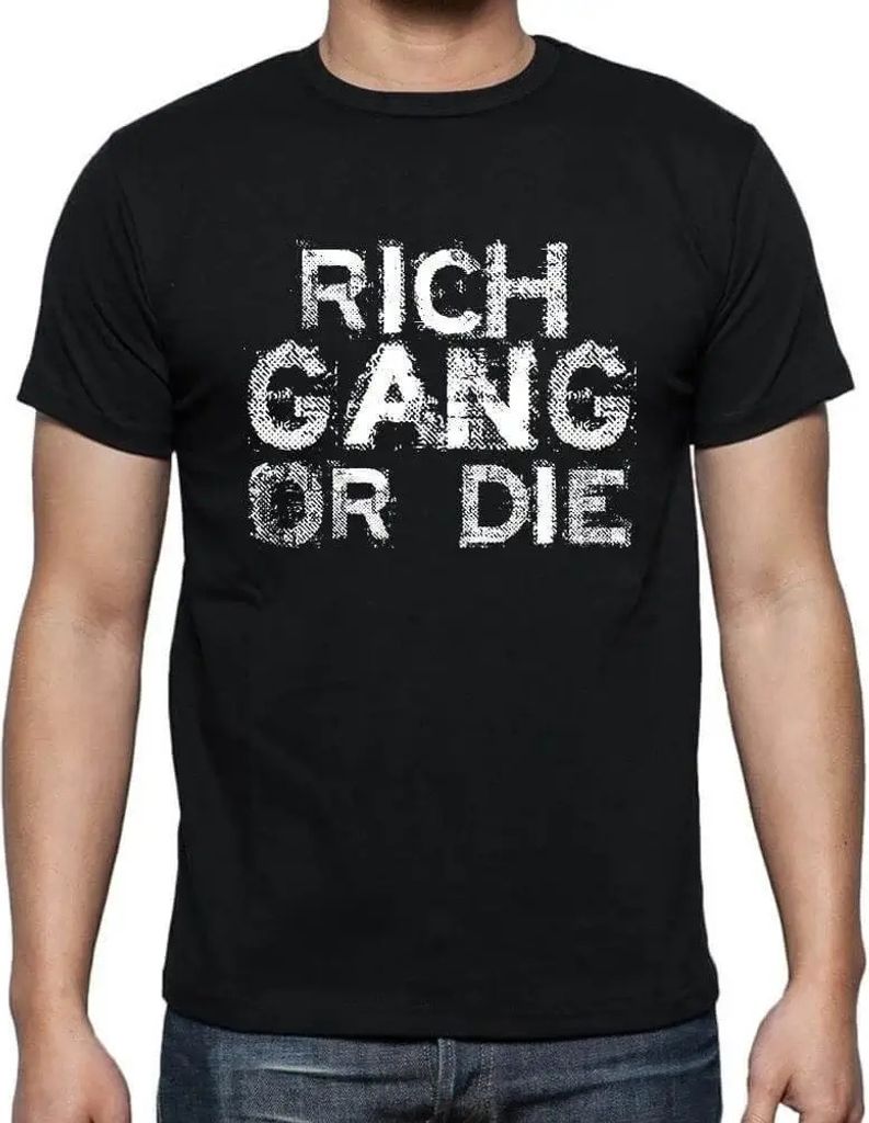 Herren Grafik T-Shirt Reiche Familienbande – Rich Family Gang – Öko-Verantwortlich Vintage Jahrgang Kurzarm Lustige Druck Geburtstag Geschenk ...