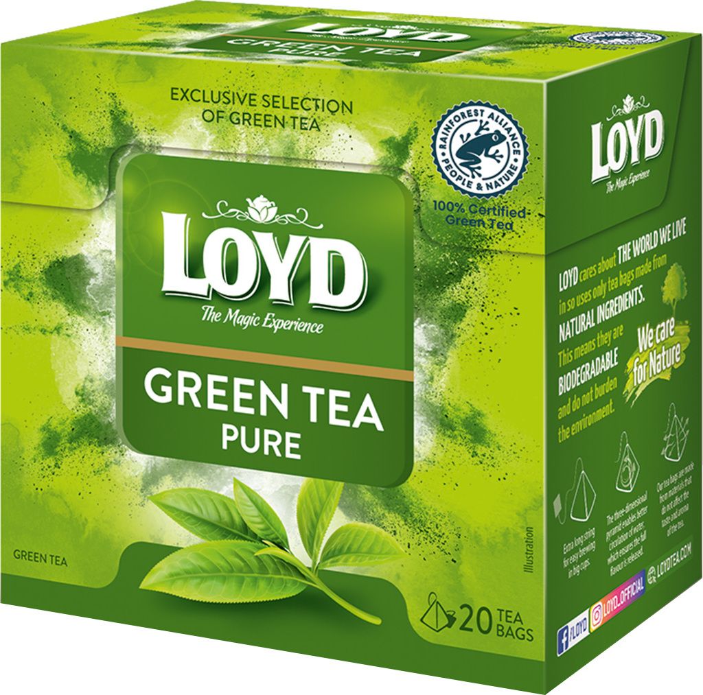 LOYD Herbata zielona GREEN TEA PURE 20 torebek Zdjęcie produktu 