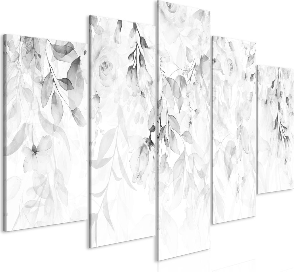 Leinwandbilder 200x100 cm b-A-0697-b-p Vlies Leinwandbild 5 tlg Kunstdruck modern Wandbilder XXL Wanddekoration Design Wand Bild BLUMEN ROSEN GARTE...