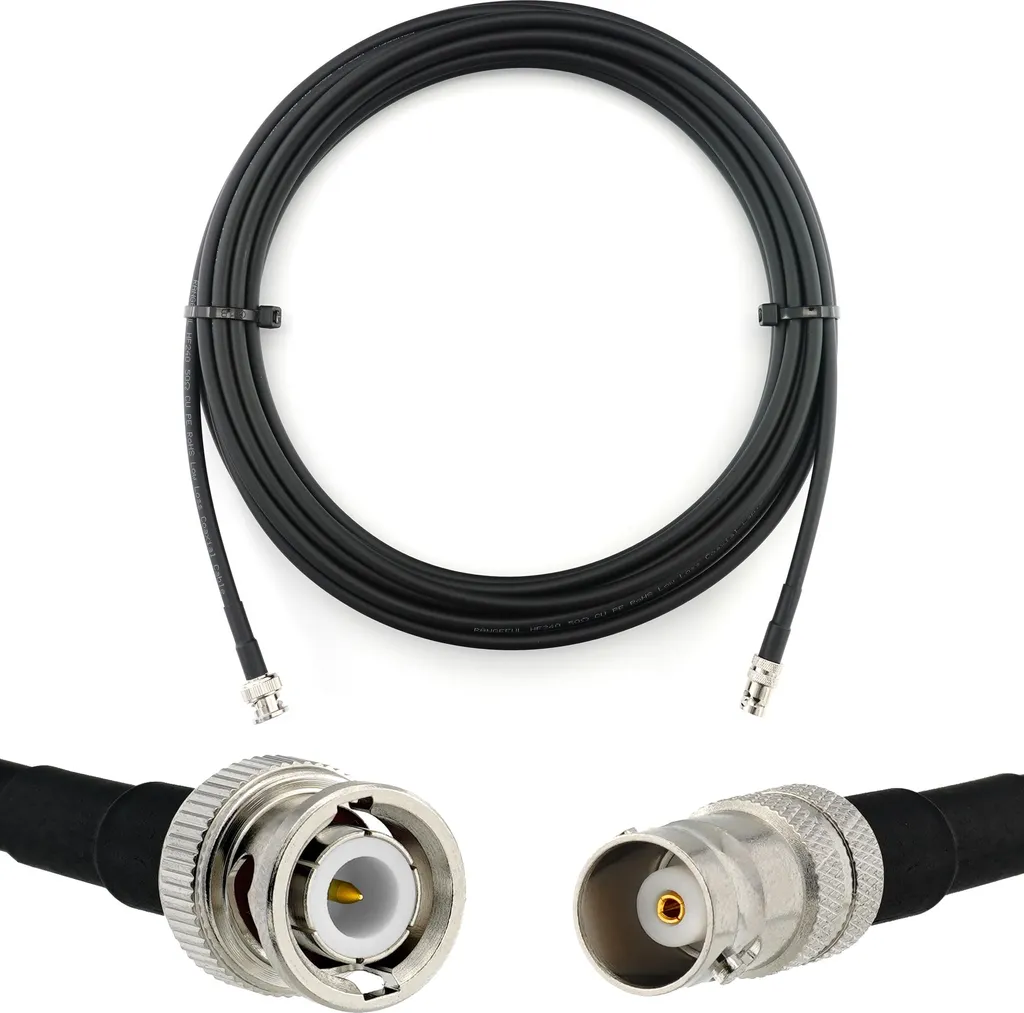 Cavo Prolunga BNC 10m HF-240 50 Ohm per Radio HAM e Antenna CB