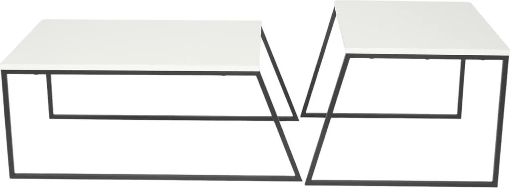Table basse blanche Tavo pour petit salon - Idéale pour apéritifs dînatoires