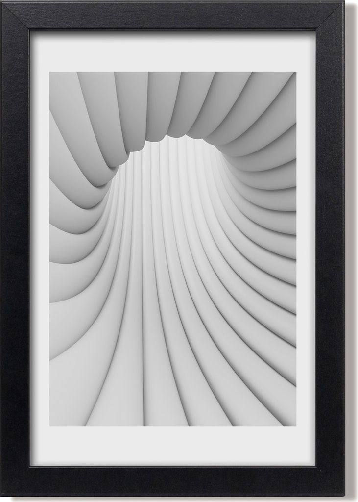 Bild 20x30 MDF-Rahmen, Wandkunst Abstraktionstunnel