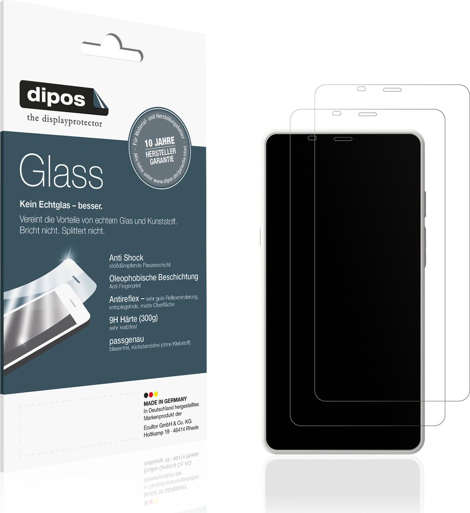 2x Schutzfolie für Onyx Boox Palma 2 matt - Anti-Shock 9H Folie dipos Glass Kunststoffglas