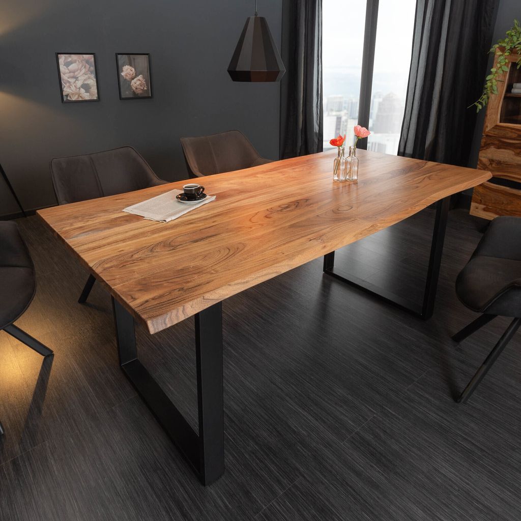 riess-ambiente Massivholz Esstisch MAMMUT 180cm Wild-Akazie Produktbild 