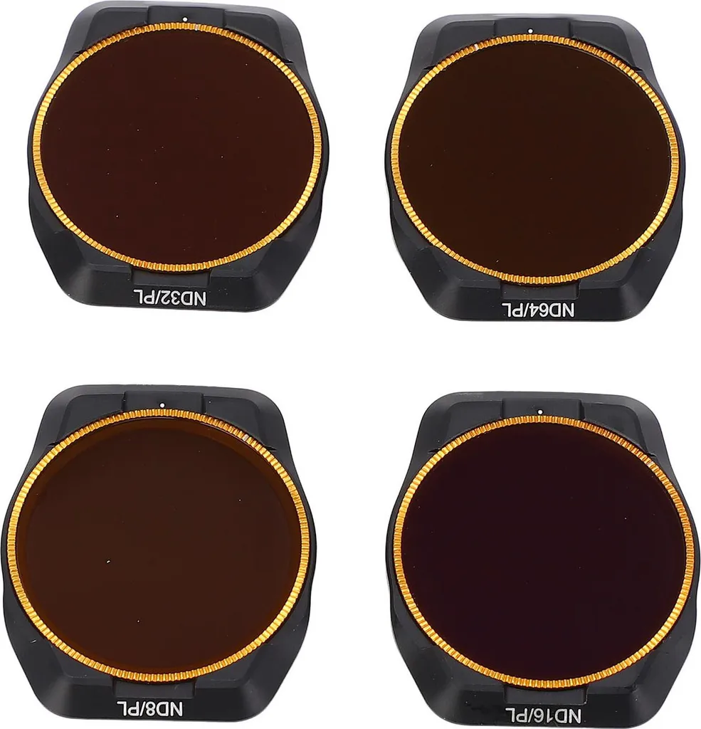 Kit filtres NDPL 4 en 1 pour DJI Air 3S - Verre optique ND8 à ND64/PL