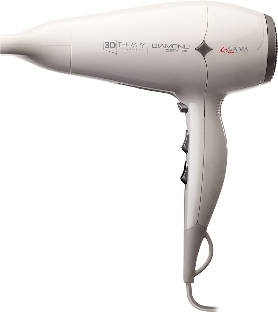 GA.MA Diamond Caramic Ion Haartrockner 2200 W Weiß Produktbild 