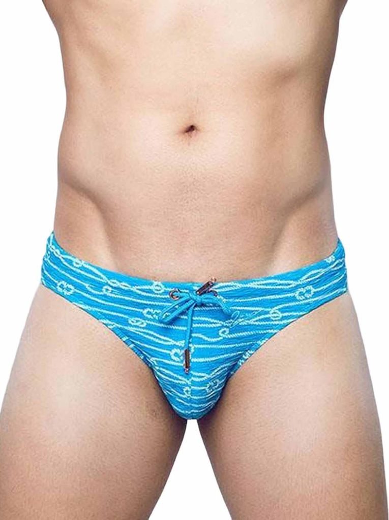 2Eros V20 Print Swim Brief Swimwear Manrope Blue L