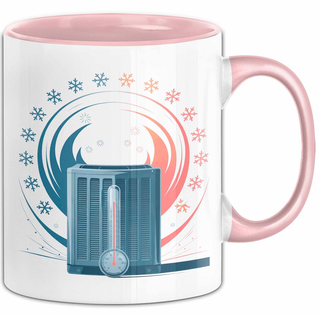 HKL Techniker Tasse Geschenk Lustige Geschenkidee Spruch Für Klima Technik Experten (Rosa)