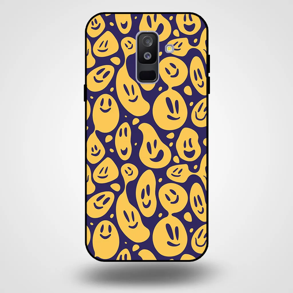 Cover Emoji Samsung A6 Plus 2018 Smartphonica - Design Smiley Pop Viola