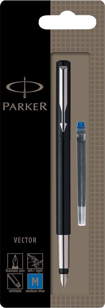PARKER Füller VECTOR Schwarz                         M Blau Zdjęcie produktu 