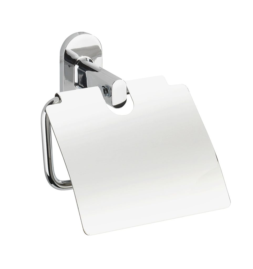 WENKO Toiletten Papier Halter Klo Rollen Bad WC PUERTO RICO Deckel ohne bohren
