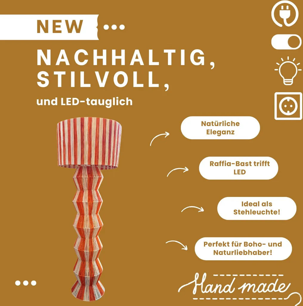 Lampadaire Boho Tulum 160cm - Solution Éclairage Doux pour Grand Salon - 4