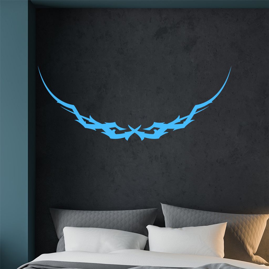 KIWISTAR Tribal geschwungen Wandtattoo in 6 Größen - Wandaufkleber Wall Sticker - Dekoration, Küche, Wohnzimmer, Schlafzimmer, Badezimmer