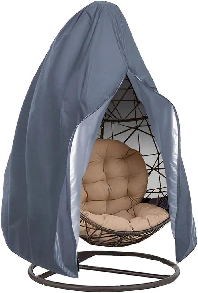 Hängesessel Abdeckung Outdoor, 210D Oxford Swing Egg Chair Cover Hängekorb Hängesessel Gestell mit Reißverschluss, Wasserdicht Winterfest UV-An...