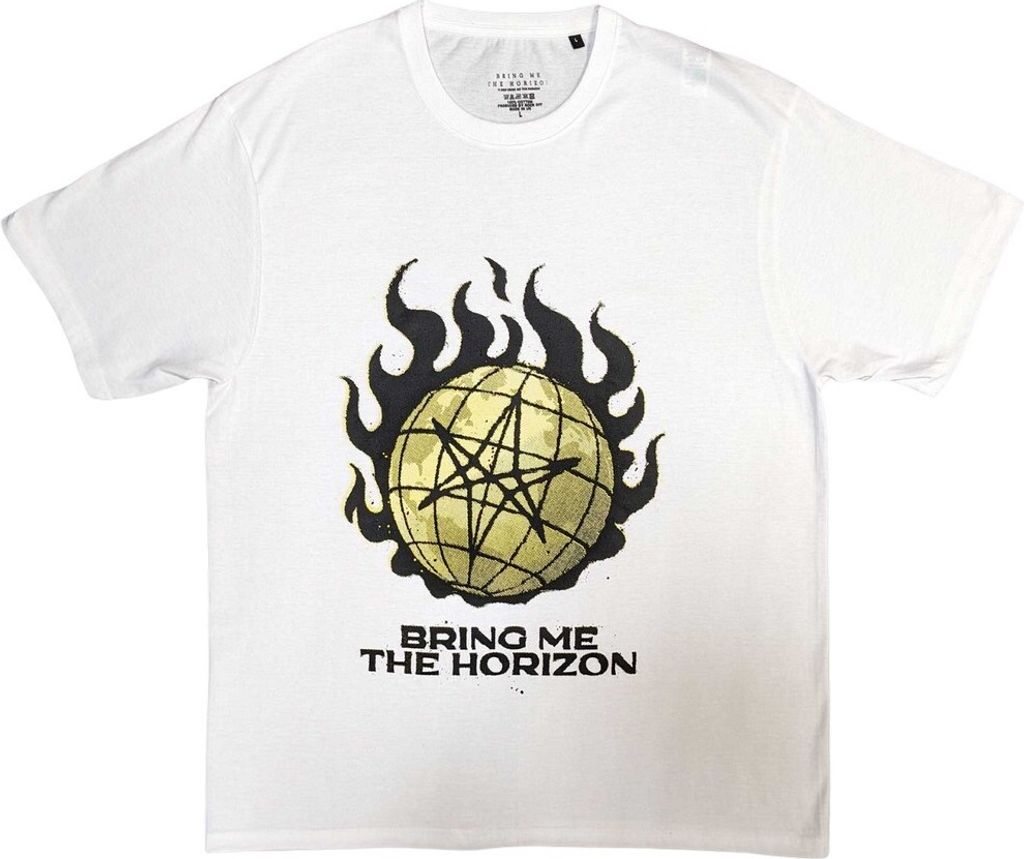 Bring Me The Horizon - T-Shirt für Herren/Damen Uni RO9395 (L) (Weiß/Gelb)
