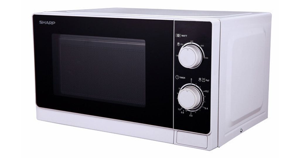 Sharp R-600WW Kombinierte Mikrowelle 20L 800W Grill 1000W Schwarz und Weiß 5 Stufen