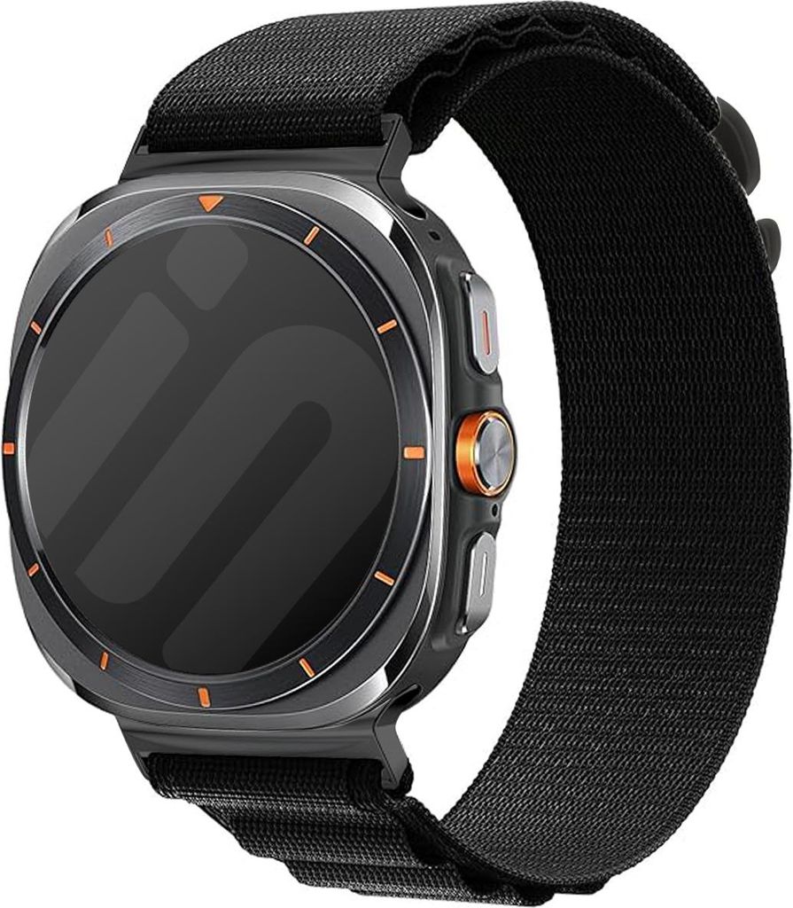 Strap-it Alpine Nylonband - passend für die Samsung Galaxy Watch Ultra / Ultra 2025 (schwarz)