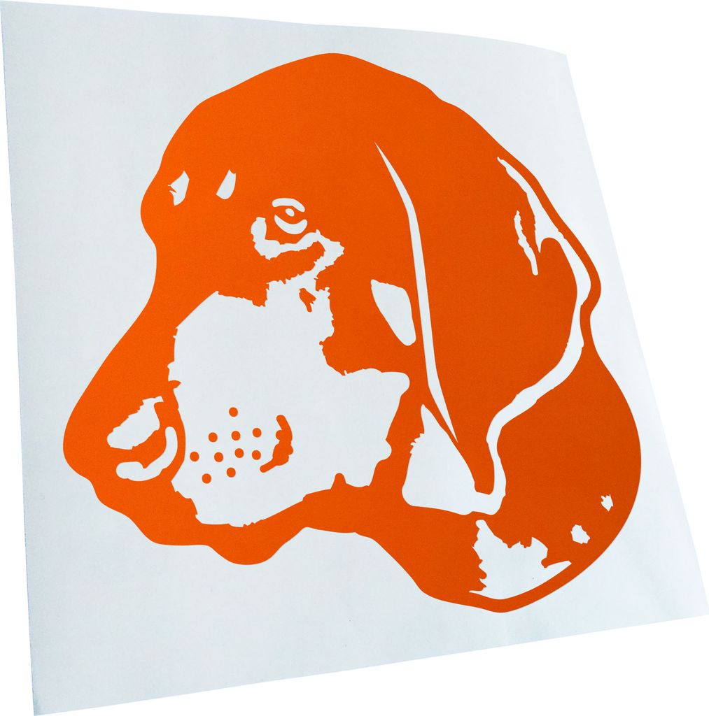 Kiwistar - Autoaufkleber - Black and Tan Coonhound Hund - Orange - 40x40cm - Aufkleber für Auto, Laptop, Fahrrad, LKW, Motorrad Mehrfarbig JDM Dec...